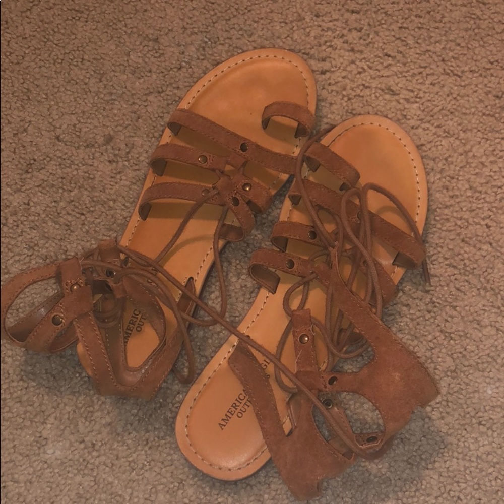American Eagle lace up sandals
